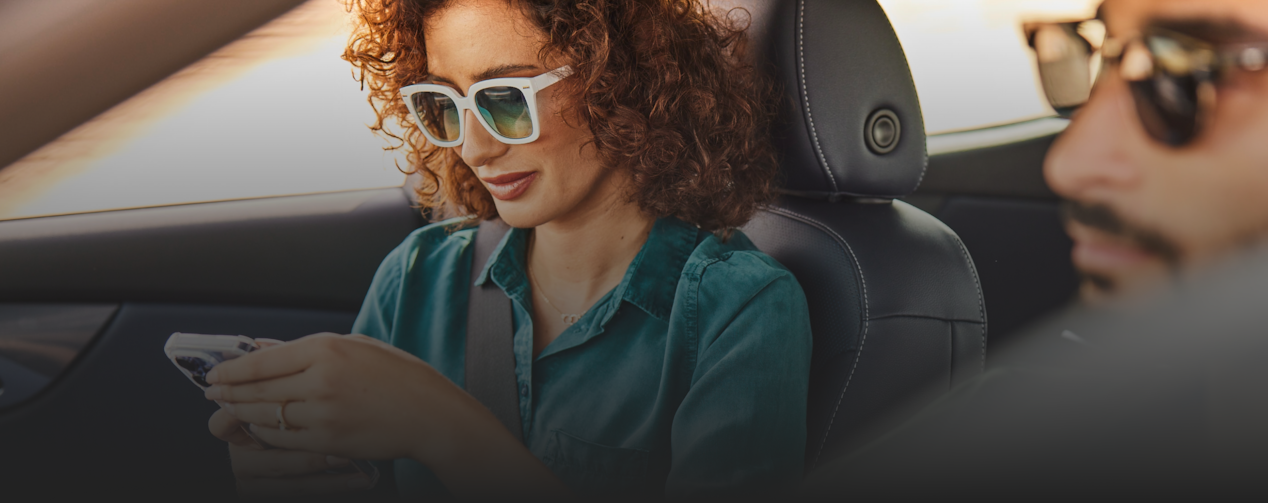 Woman looking at her phone