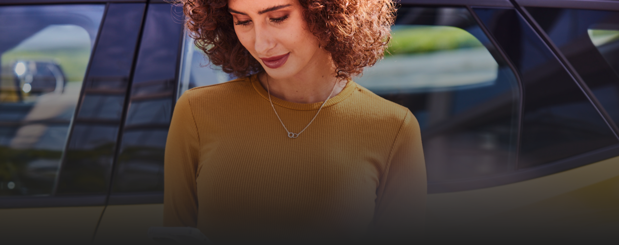 Woman looking at her phone